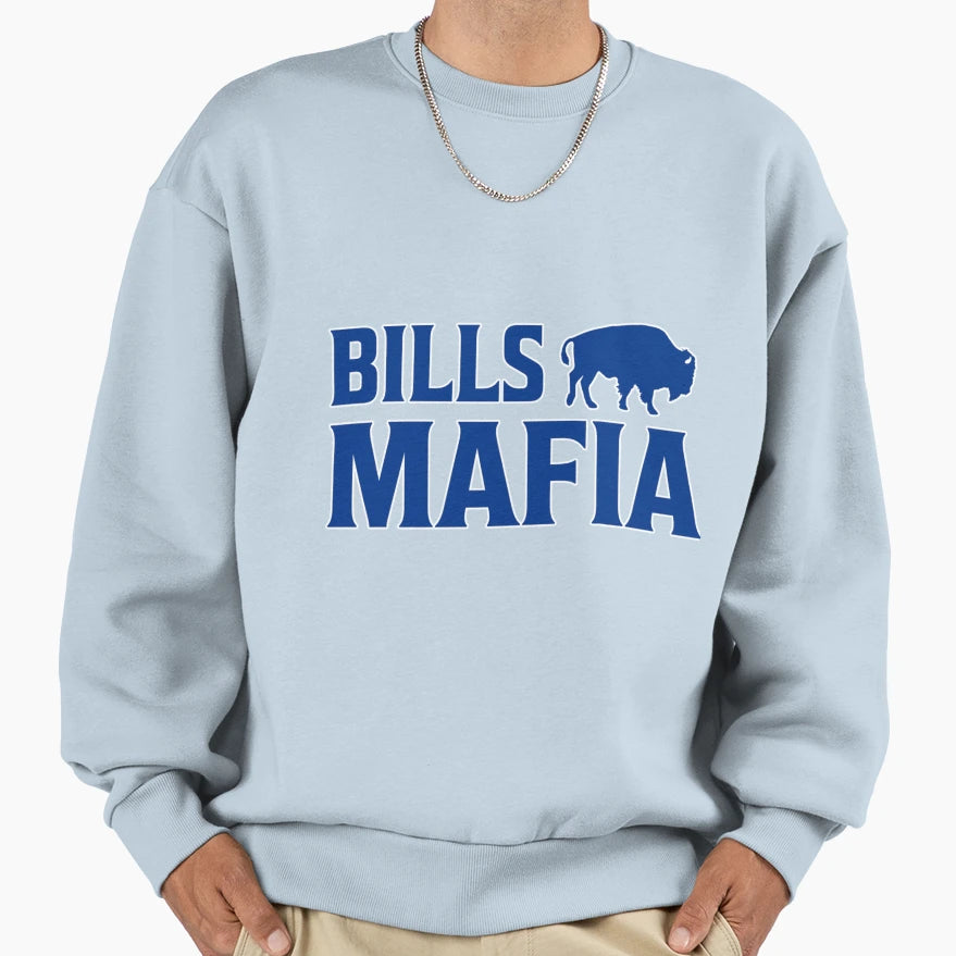 Vintgae New York Blue Buffalo Sweatshirt - Streetwear Style Unisex - T-Shirt, Sweatshirt, Hoodie
