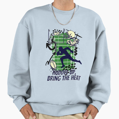 Huddle Up American Football Sweatshirt - Custom Art Print Unisex - T-Shirt, Sweatshirt, Hoodie