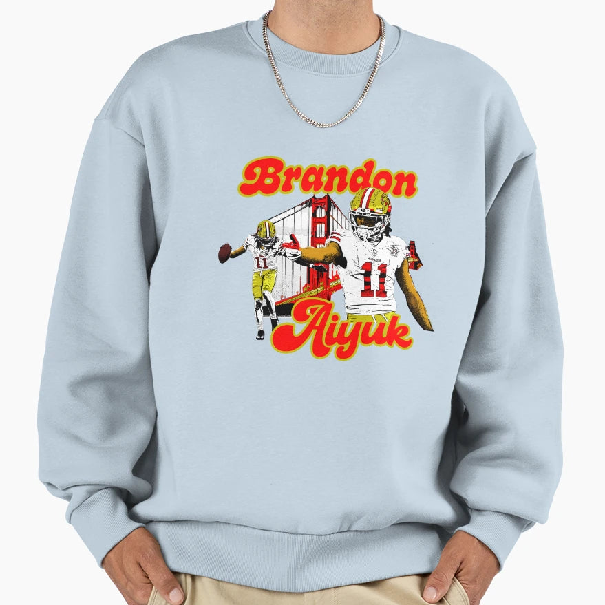 Brandon Aiyuk Football Playmaker Sweatshirt - Fun Novelty Design Men Women - T-Shirt, Sweatshirt, Hoodie