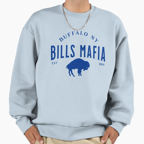Bills Mafia Standing Buffalo Blue Sweatshirt - Streetwear Style Unisex - T-Shirt, Sweatshirt, Hoodie