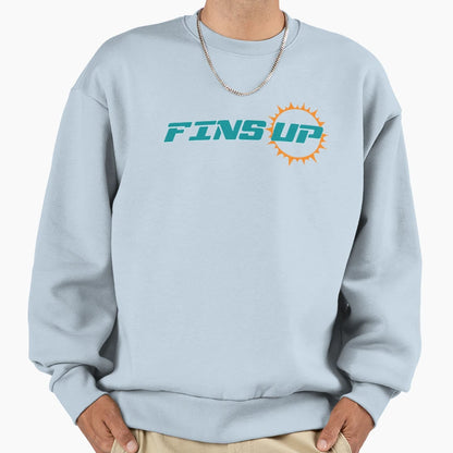 Fins Up Miami Dolphins American Sweatshirt - Aesthetic Graphic Unisex - T-Shirt, Sweatshirt, Hoodie