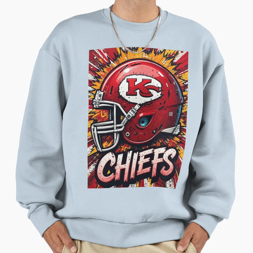 Kc Football Red And Gold Kingdom Sweatshirt - Fun Novelty Design Unisex - T-Shirt, Sweatshirt, Hoodie