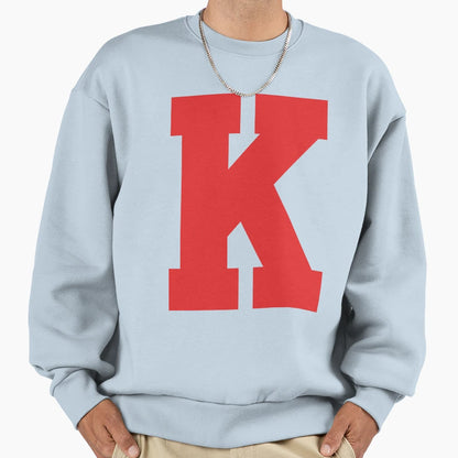 Alphabet Red K Sports Letter K Sweatshirt - Aesthetic Graphic Men Women - T-Shirt, Sweatshirt, Hoodie
