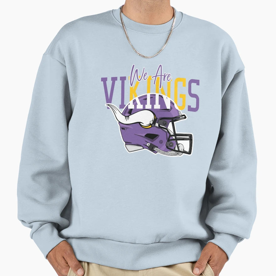 Vikings Helmet Sweatshirt - Aesthetic Graphic for Adults - T-Shirt, Sweatshirt, Hoodie