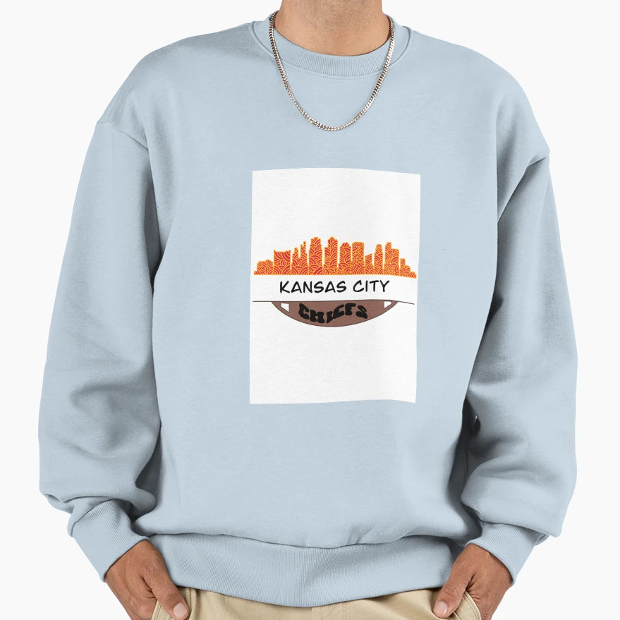Kansas City Cityscape Sweatshirt - Minimalist Print for Adults - T-Shirt, Sweatshirt, Hoodie