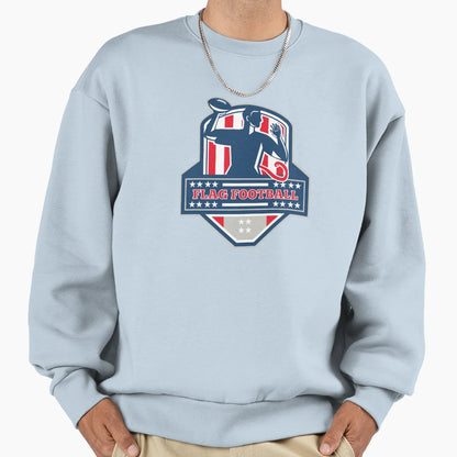 Flag Football Players Funny Humorous Sweatshirt - Trendy Graphic Unisex - T-Shirt, Sweatshirt, Hoodie