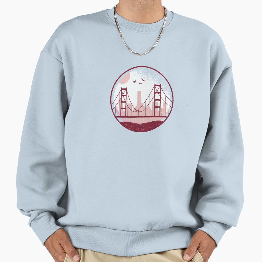 San Francisco Golden Gate Bridge Sweatshirt - Custom Art Print for Adults - T-Shirt, Sweatshirt, Hoodie