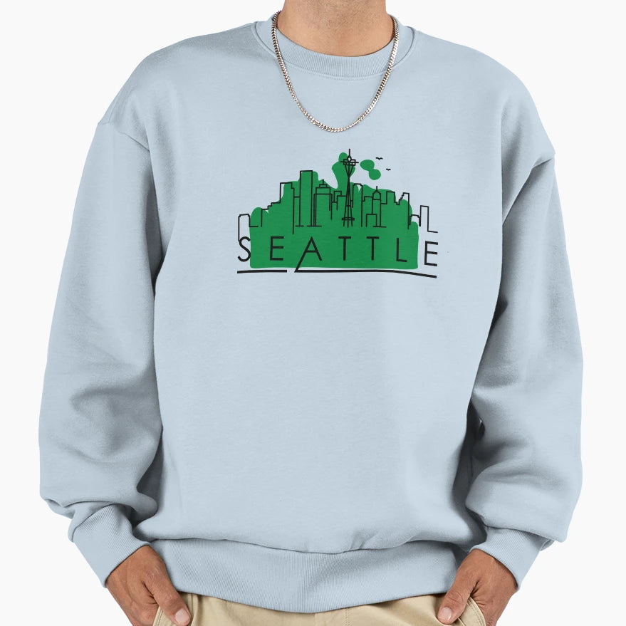 Seattle Washington Sweatshirt - Graphic Print for Adults - T-Shirt, Sweatshirt, Hoodie