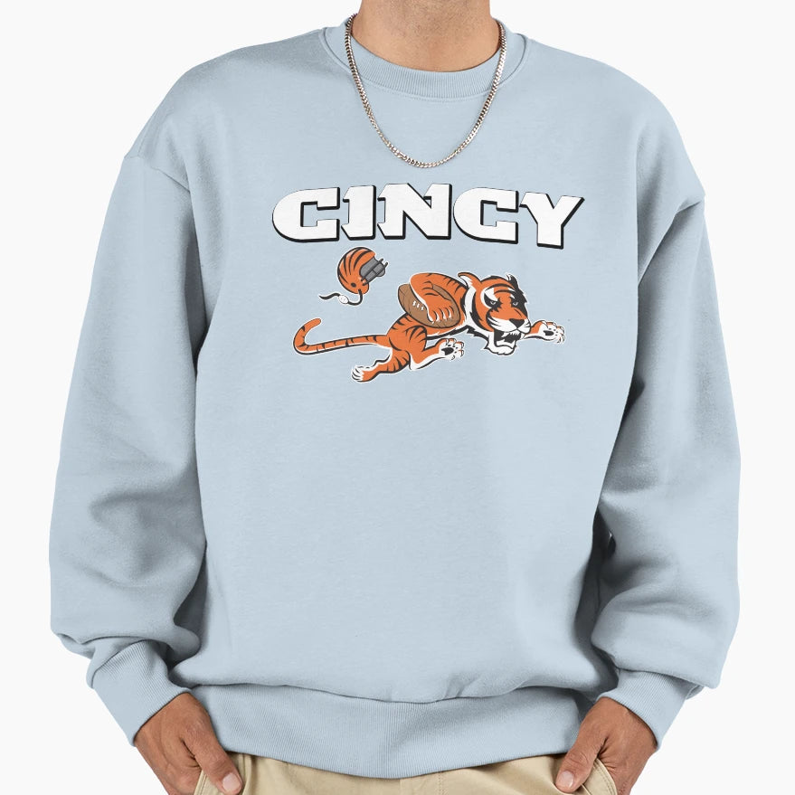 Cincy Football Sweatshirt - Aesthetic Graphic for Adults - T-Shirt, Sweatshirt, Hoodie