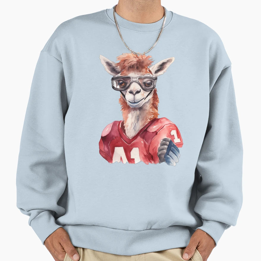 Lama As Back Up American Football Sweatshirt - Graphic Print Men Women - T-Shirt, Sweatshirt, Hoodie
