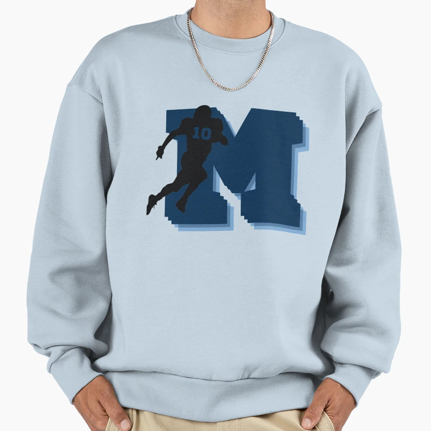 Michigan Big Ten 2021 Blue Sweatshirt - Custom Art Print Unisex - T-Shirt, Sweatshirt, Hoodie