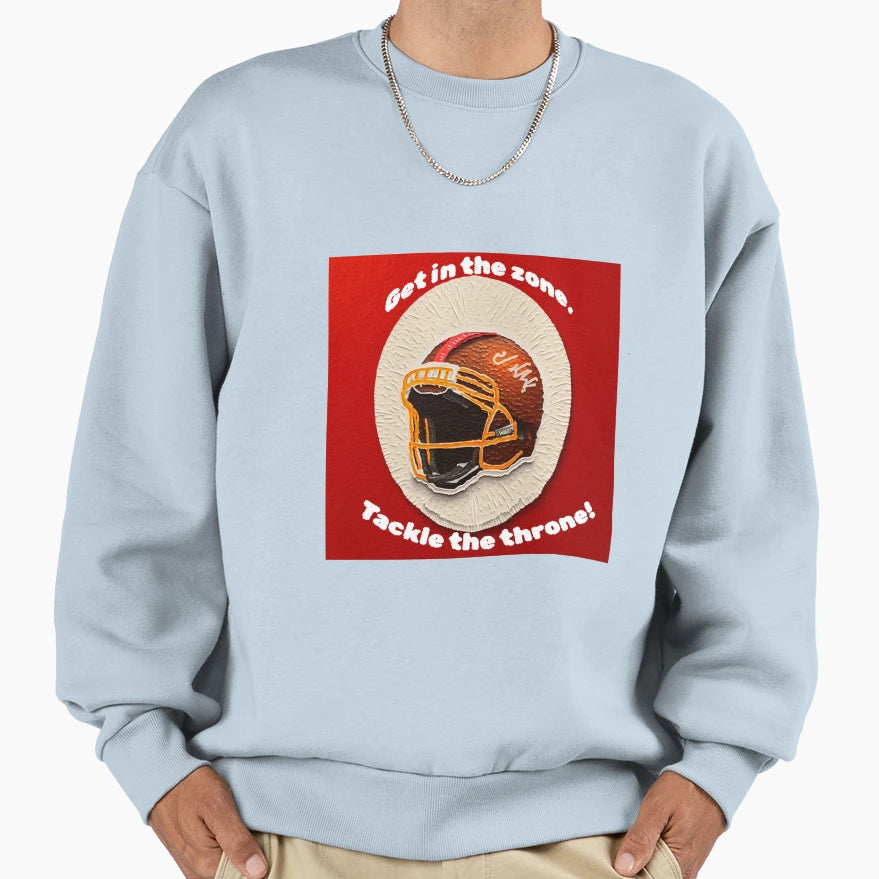 American Football Get Zone Tackle Sweatshirt - Minimalist Print for Adults - T-Shirt, Sweatshirt, Hoodie