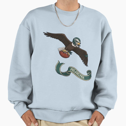 Philadelphia Football Eagle Mascot Sweatshirt - Novelty Apparel for Adults - T-Shirt, Sweatshirt, Hoodie