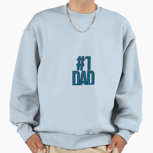 Fathers Day Number One Dad Sweatshirt - Minimalist Print Unisex - T-Shirt, Sweatshirt, Hoodie