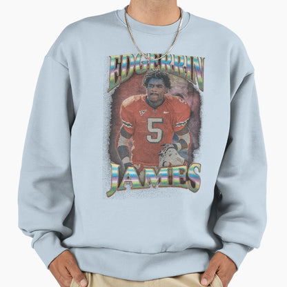 Edgerrin James Miami Hurricanes Art Sweatshirt - Graphic Print for Adults - T-Shirt, Sweatshirt, Hoodie
