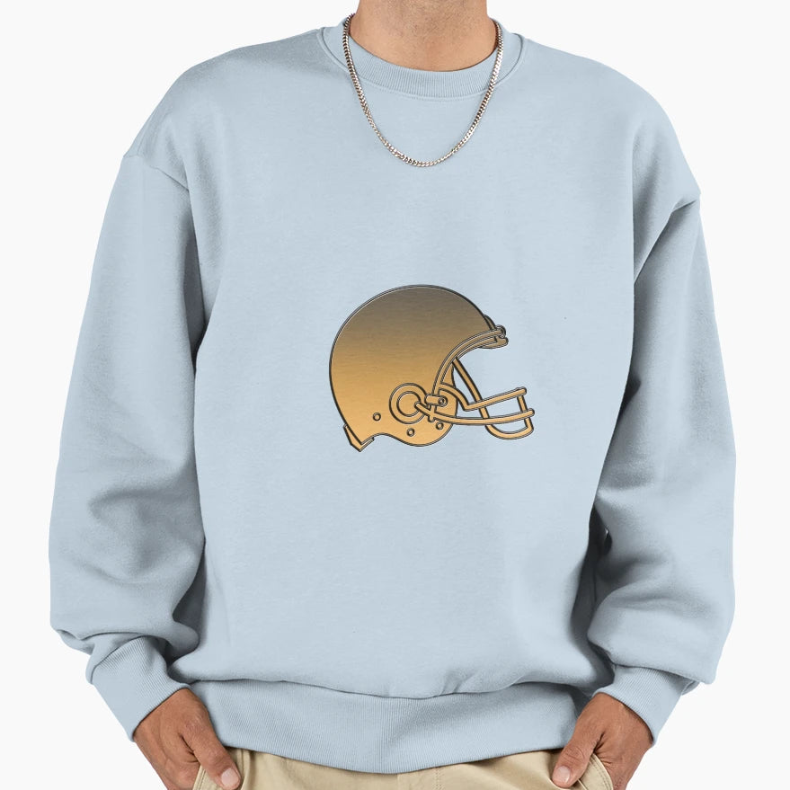 American Football Helmet Golden Sweatshirt - Novelty Apparel Unisex - T-Shirt, Sweatshirt, Hoodie