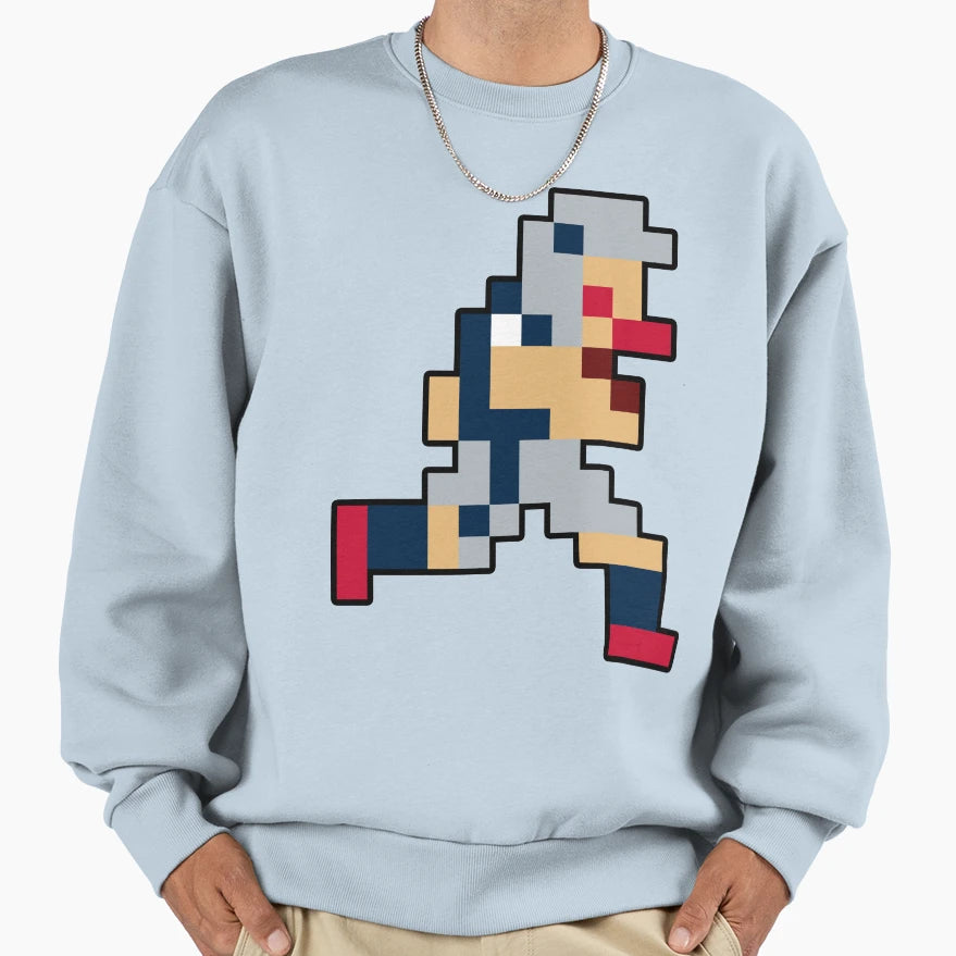 8 Bit New England Pixel Sweatshirt - Fun Novelty Design for Adults - T-Shirt, Sweatshirt, Hoodie