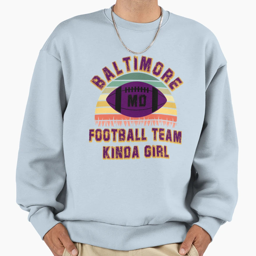 Baltimore Ravens Football Team Sweatshirt - Streetwear Style for Adults - T-Shirt, Sweatshirt, Hoodie