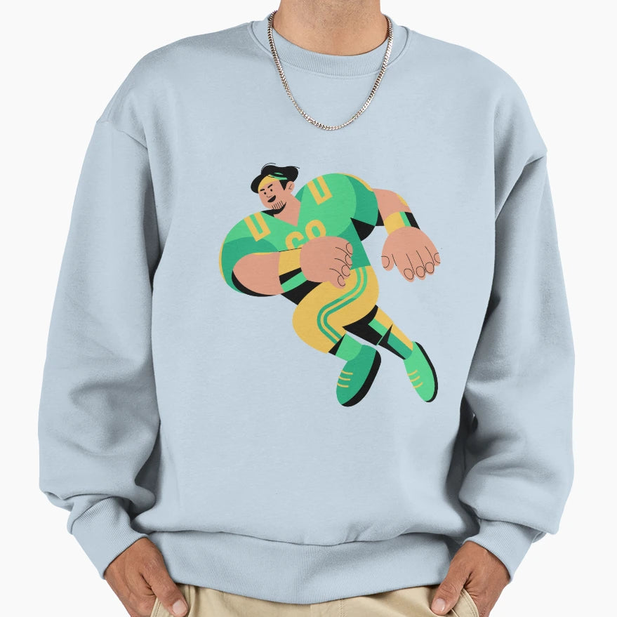 Superbowl Soccer Player Sweatshirt - Aesthetic Graphic for Adults - T-Shirt, Sweatshirt, Hoodie