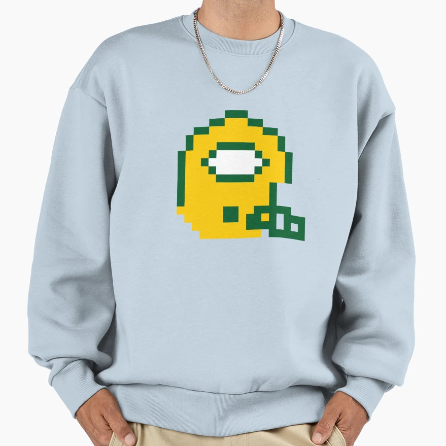 8 Bit Green Bay Sweatshirt - Novelty Apparel for Adults - T-Shirt, Sweatshirt, Hoodie