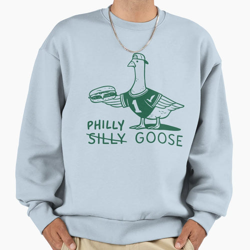 Philly Goose Cheesesteak Silly Sweatshirt - Fun Novelty Design for Adults - T-Shirt, Sweatshirt, Hoodie