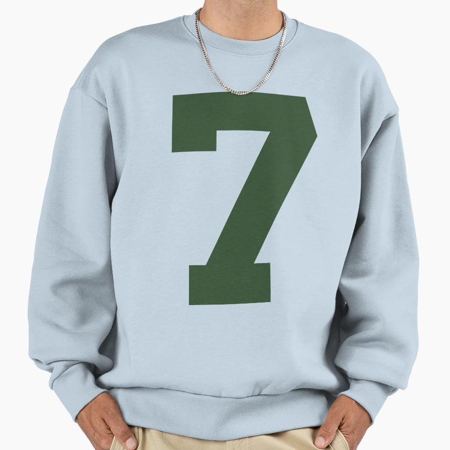 Number 7 Dark Green One Sports Sweatshirt - Casual Everyday Wear Unisex - T-Shirt, Sweatshirt, Hoodie