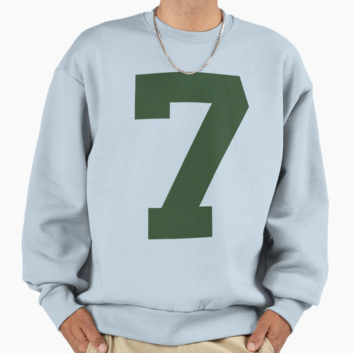Number 7 Dark Green One Sports Sweatshirt - Casual Everyday Wear Unisex - T-Shirt, Sweatshirt, Hoodie