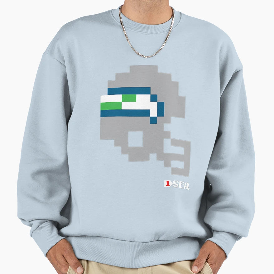 Seahawks Tecmo Bowl Helmet Khasabila Sweatshirt - Unique Graphic Men Women - T-Shirt, Sweatshirt, Hoodie