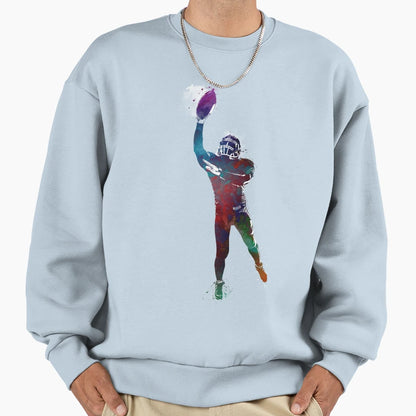 American Football Player Football Sweatshirt - Unique Graphic for Adults - T-Shirt, Sweatshirt, Hoodie