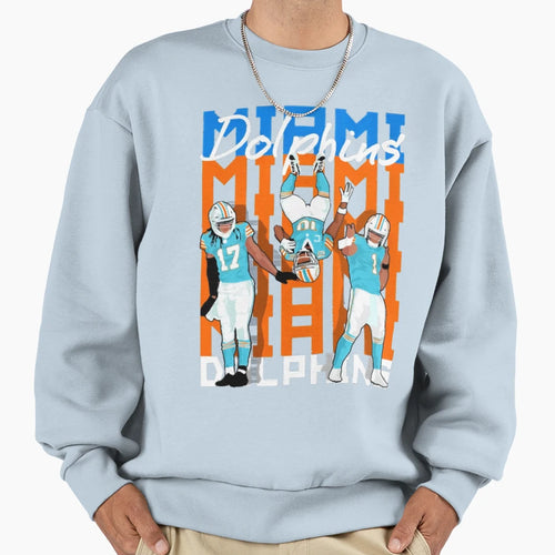 Football Miami Dolphins Sweatshirt - Fun Novelty Design for Adults - T-Shirt, Sweatshirt, Hoodie