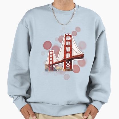 Golden Gate Bridge San Francisco Sweatshirt - Trendy Graphic for Adults - T-Shirt, Sweatshirt, Hoodie