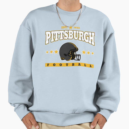 Pittsburgh Football Est 1933 Sweatshirt - Casual Everyday Wear Men Women - T-Shirt, Sweatshirt, Hoodie