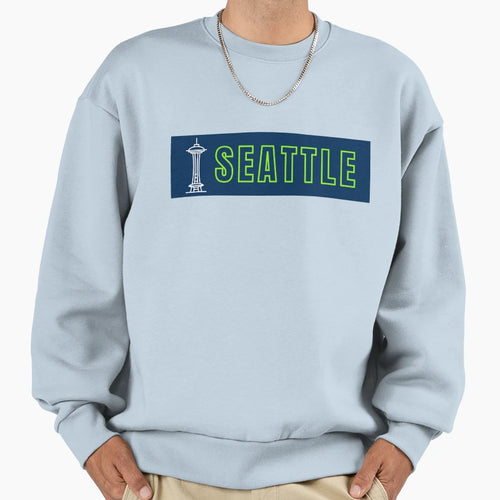 Seattle Space Needle Football Sweatshirt - Casual Everyday Wear for Adults - T-Shirt, Sweatshirt, Hoodie