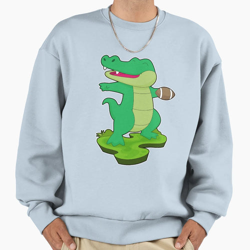Crocodile American Football Sports Sweatshirt - Trendy Graphic Unisex - T-Shirt, Sweatshirt, Hoodie