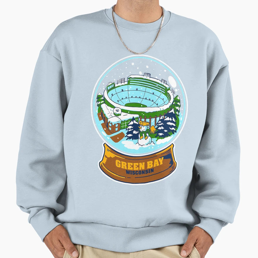 Lambeau Feild Snow Globe T-Shirt - Casual Everyday Wear for Adults - T-Shirt, Sweatshirt, Hoodie