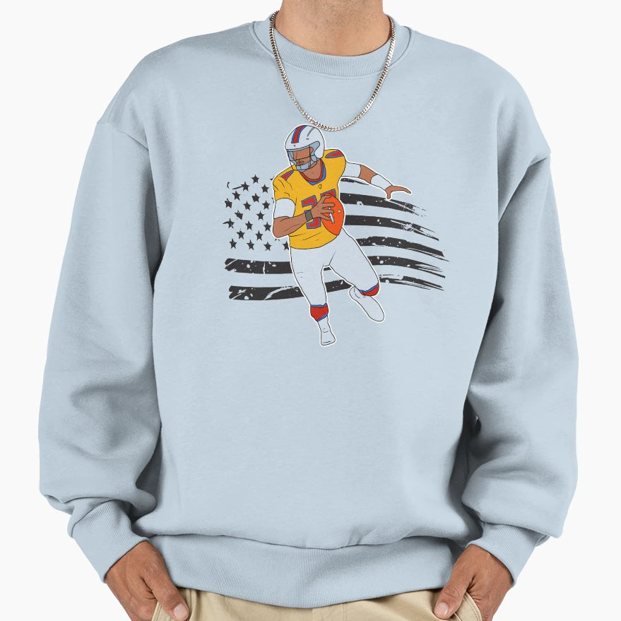 American Football Funny Sweatshirt - Fun Novelty Design for Adults - T-Shirt, Sweatshirt, Hoodie