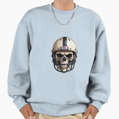 American Football Skull Sweatshirt - Minimalist Print Unisex - T-Shirt, Sweatshirt, Hoodie