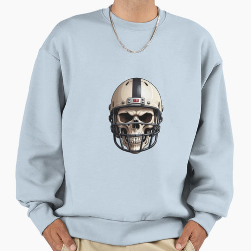 American Football Skull Sweatshirt - Minimalist Print Unisex - T-Shirt, Sweatshirt, Hoodie