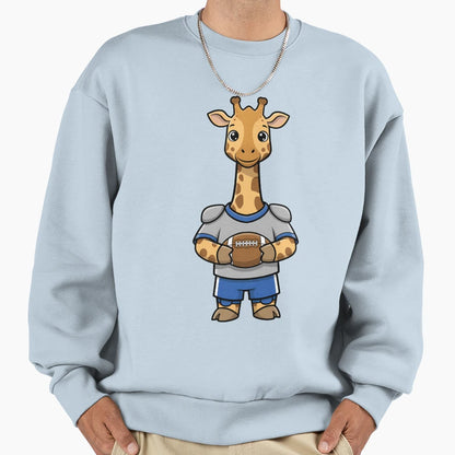 Cartoon Giraffe Football Player Sweatshirt - Fun Novelty Design Unisex - T-Shirt, Sweatshirt, Hoodie