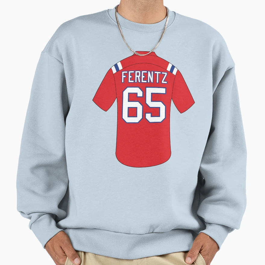 James Ferentz Jersey Number 65 Sweatshirt - Novelty Apparel Men Women - T-Shirt, Sweatshirt, Hoodie