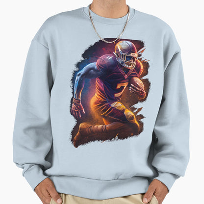Running American Football Sweatshirt - Fun Novelty Design for Adults - T-Shirt, Sweatshirt, Hoodie