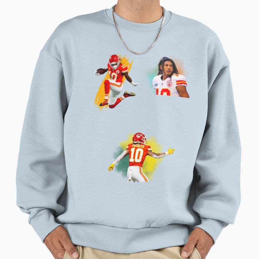 Isiah Pacheco Hd Set T-Shirt - Aesthetic Graphic Unisex - T-Shirt, Sweatshirt, Hoodie