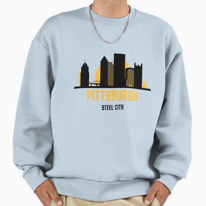 Pittsburgh Steel City Sweatshirt - Custom Art Print for Adults - T-Shirt, Sweatshirt, Hoodie