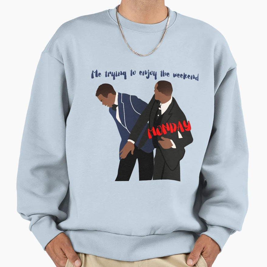 Will Smith Slaps Chris Rock Per Sweatshirt - Custom Art Print for Adults - T-Shirt, Sweatshirt, Hoodie