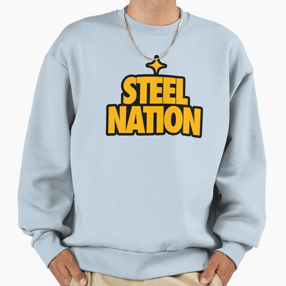 Steel Nation Original Sweatshirt - Graphic Print for Adults - T-Shirt, Sweatshirt, Hoodie