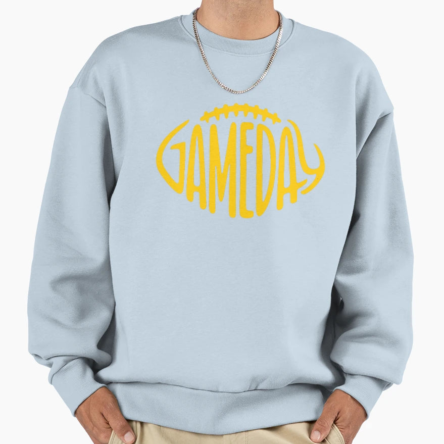 Gameday Gold Football Sweatshirt - Trendy Graphic for Adults - T-Shirt, Sweatshirt, Hoodie