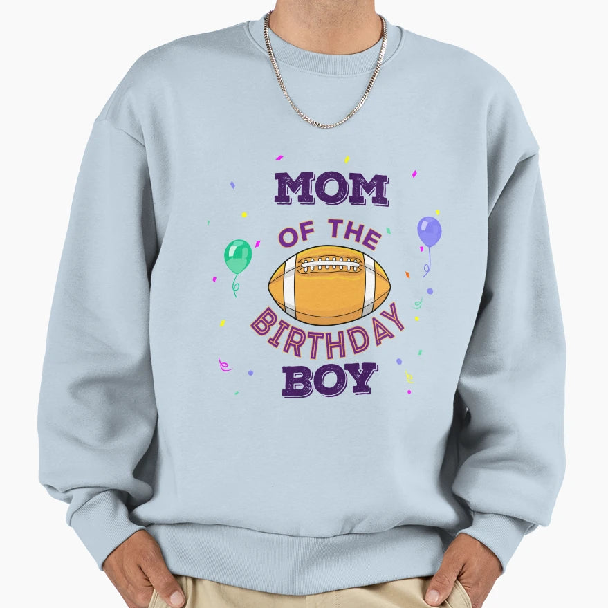 Mom American Football Birthday Dark Sweatshirt - Unique Graphic Men Women - T-Shirt, Sweatshirt, Hoodie