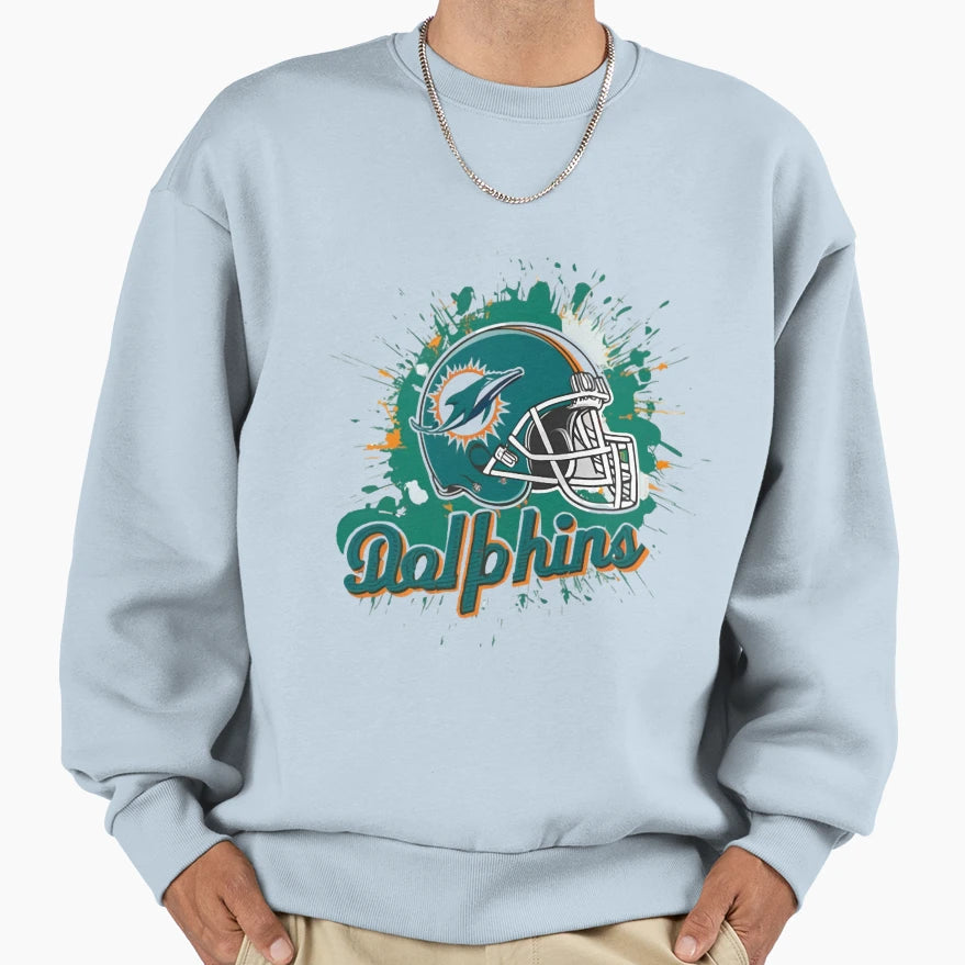 Art Miami Dolphins Sweatshirt - Trendy Graphic Unisex - T-Shirt, Sweatshirt, Hoodie