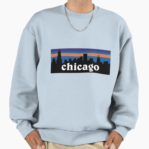 Chicago Skyline Sweatshirt - Streetwear Style for Adults - T-Shirt, Sweatshirt, Hoodie