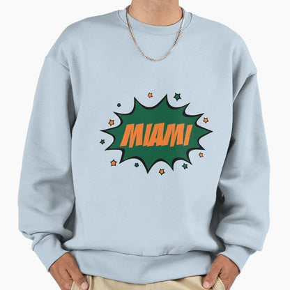 Miami Comic Bubble Sweatshirt - Unique Graphic Unisex - T-Shirt, Sweatshirt, Hoodie